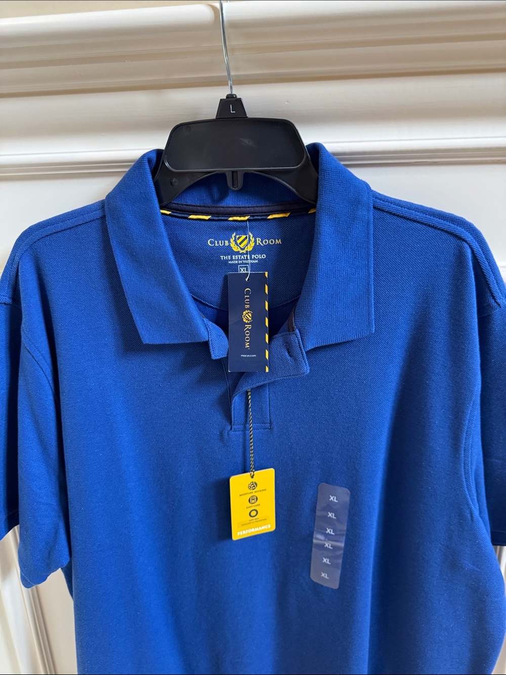 NWT Club Room Blue Men’s Polo Shirt with Tag